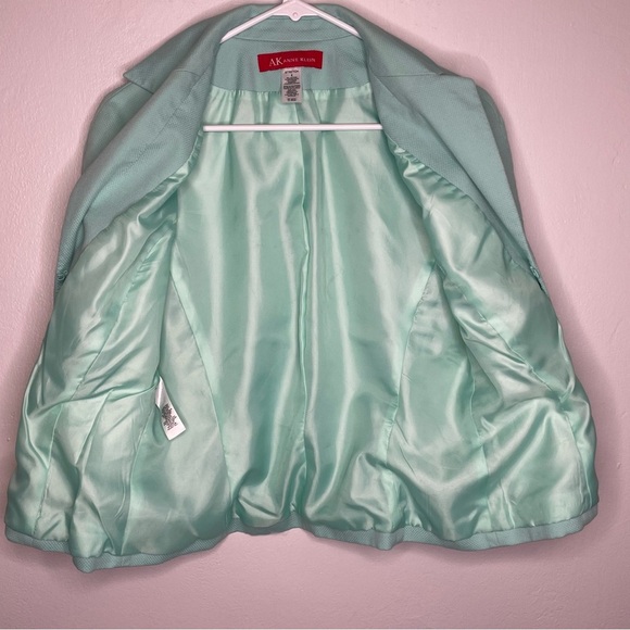 Anne‎ Klein Blazer Light Green Spring Summer Boho Fairy core Size Stretch 8 - Picture 12 of 12